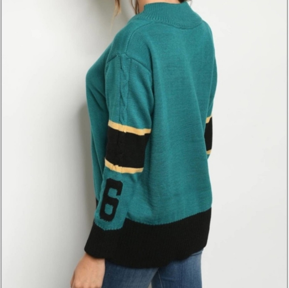 Emerald Two Tone Sweater - Picture 3 of 6